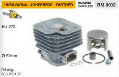 503.7681.72 CILINDRO E PISTONE MOTOSEGA HUSQVARNA JONSEREDS HU 272 Ø 52 mm
