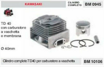 CILINDRO E PISTONE DECESPUGLIATORE KAWASAKI TD40 TD 40 Ø 40 KIT  gruppo termico