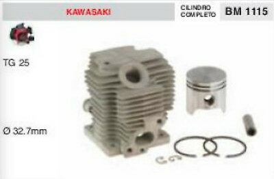 CILINDRO E PISTONE DECESPUGLIATORE KAWASAKI TG25 TG 25 Ø 32,7 mm
