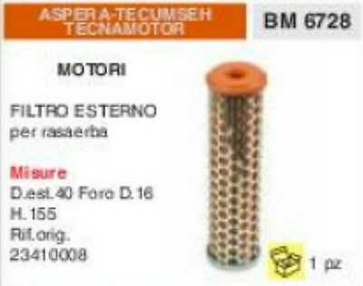 23410008 FILTRO ARIA RASAERBA ASPERA TECUMSEH TECNAMOTOR Ø 40 FORO 16 H155