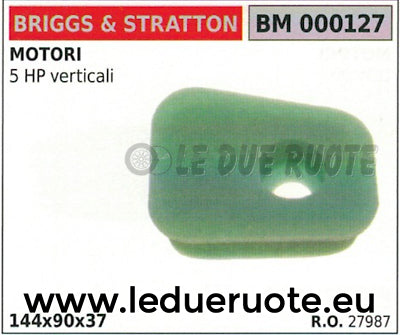 27987 FILTRO ARIA MOTORE BRIGGS & STRATTON 4 5 HP VERTICALE 144x90x37