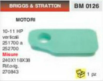 270843 FILTRO ARIA RASAERBA BRIGGS & STRATTON 10 11 HP VERTICALE 240x118x38