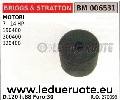 270093 FILTRO ARIA MOTORE BRIGGS & STRATTON 7 14 HP Ø120 FORO Ø30 190400 300400