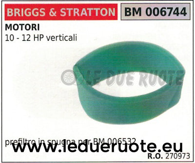 270973 SPUGNA FILTRO ARIA BRIGGS & STRATTON 10 12 HP Ø 127 Ø 89 ALTEZZA 60