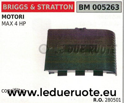 280501 COPERCHIO COPRI FILTRO ARIA MOTORE BRIGGS & STRATTON MAX 4 HP