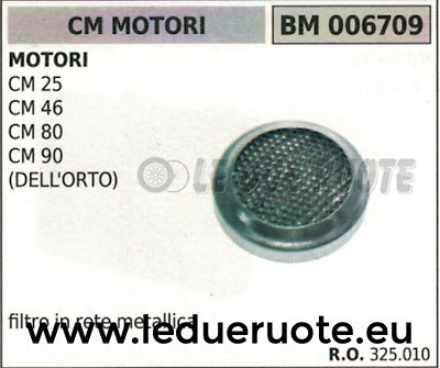 325010 FILTRO ARIA IN RETE METALLICA CM MOTORI CM25 CM46 CM80 CM90 DELL'ORTO