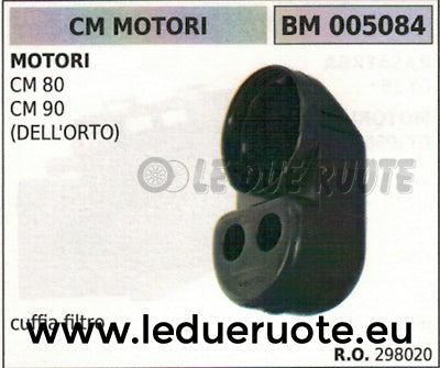 298020 CUFFIA SCATOLA CASSA COPRI FILTRO ARIA CM MOTORI CM 80 90 DELL'ORTO