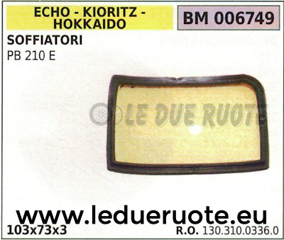 13031003360 FILTRO ARIA SOFFIATORE ECHO KIORITZ HOKKAIDO PB 210 E 103x73x3