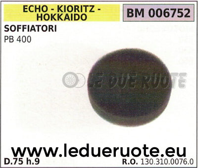 13031000760 SPUGNA FILTRO ARIA SOFFIATORE ECHO KIORITZ HOKKAIDO PB400 PB 400