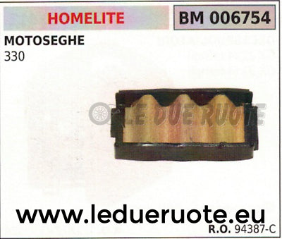 94387C FILTRO ARIA COMPLETO PER MOTOSEGA HOMELITE 330