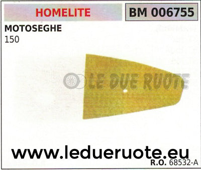68532A SPUGNA FILTRO ARIA ELEMENTO FILTRANTE MOTOSEGA HOMELITE 150
