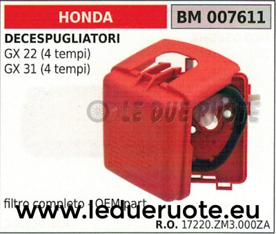 17220ZM3000ZA FILTRO ARIA COMPLETO ORIGINALE DECESPUGLIATORE HONDA GX 22 31