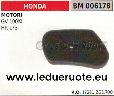 17211ZG1700 SPUGNA FILTRO ARIA MOTORE HONDA HR173 GV100KI