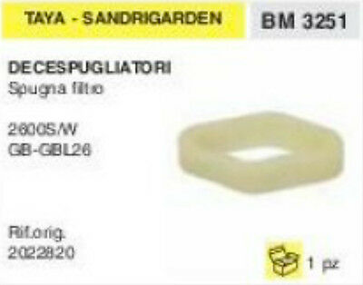 2022820 SPUGNA FILTRO ARIA DECESPUGLIATORE TAYA SANDRIGARDEN 2600 GB26 GBL26 26