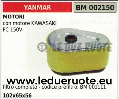 FILTRO ARIA COMPLETO YANMAR PER MOTORE KAWASAKI FC 150V 102x65x56