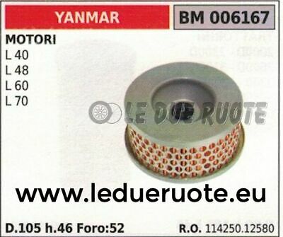 11425012580 FILTRO ARIA COMPLETO MOTORE YANMAR L 40 48 60 70 105x46x52