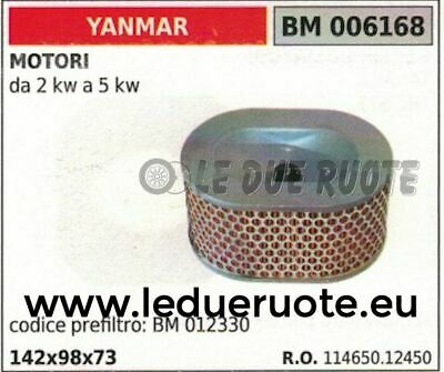 11465012450 FILTRO ARIA COMPLETO MOTORE YANMAR DA 2 A 5 KW 142x98x73