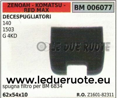 Z160182311 SPUGNA FILTRO ARIA DECESPUGLIATORE ZENOAH KOMATSU RED MAX 140 62x54