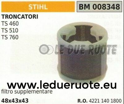 42211401800 FILTRO ARIA SUPPLEMENTARE TRONCATRICE STIHL TS460 48x43x43