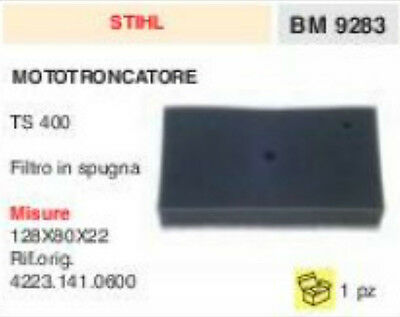 4223.141.0600 SPUGNA FILTRO ARIA MOTOTRONCATORE STIHL TS400 TS 400 troncatore