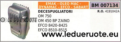 4191042A MARMITTA SCARICO SILENZIATORE DECESPUGLIATORE EFCO 8420 8425 8510 8515