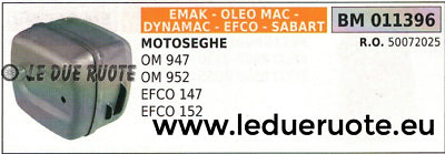 50072025 MARMITTA SCARICO SILENZIATORE MOTOSEGA EFCO 147 152 OLEO MAC 947 952