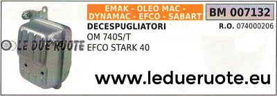 074000206 MARMITTA SCARICO SILENZIATORE DECESPUGLIATORE EFCO STARK 40 EMAK