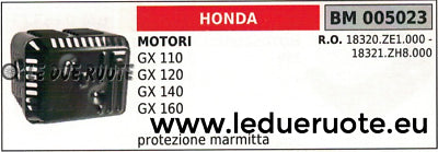18320ZE1000 PROTEZIONE MARMITTA SCARICO MOTORE HONDA GX 110 120 140 160