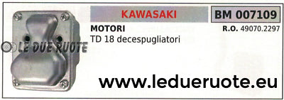 490702297 MARMITTA SCARICO SILENZIATORE DECESPUGLIATORE MOTORE KAWASAKI TD18 '80
