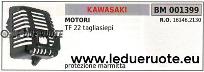 161462130 PROTEZIONE RIPARO MARMITTA SCARICO TAGLIASIEPI TOSASIEPI KAWASAKI TF22
