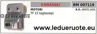 490702405 MARMITTA SCARICO TAGLIASIEPI TOSASIEPI MOTORE KAWASAKI TF22