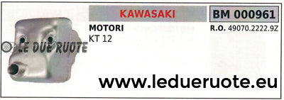 4907022229Z MARMITTA SCARICO SILENZIATORE COMPLETO MOTORE KAWASAKI KT12