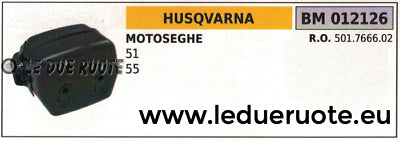 501766602 MARMITTA scarico silenziatore MOTOSEGA HUSQVARNA 51 55