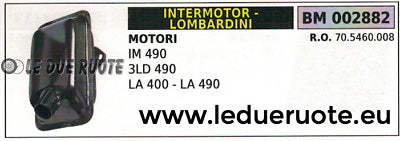 705460008 MARMITTA SCARICO SILENZIATORE MOTORE INTERMOTOR IM 490 3DL 490