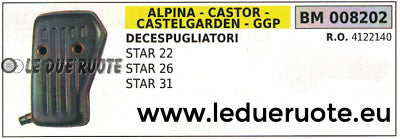 4122140 MARMITTA scarico silenziato DECESPUGLIATORE ALPINA CASTOR STAR 22 26 31
