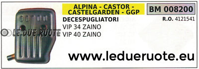 4121541 MARMITTA SCARICO DECESPUGLIATORE ALPINA CASTOR CASTELGARDEN VIP 34 40