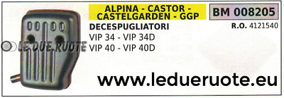 4121540 MARMITTA DECESPUGLIATORE ALPINA CASTOR CASTELGARDEN VIP 34 40 34D 40D