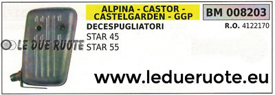 4122170 MARMITTA DECESPUGLIATORE ALPINA CASTOR CASTELGARDEN STAR 45 55