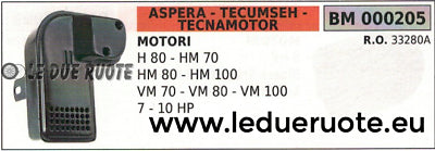 33280A MARMITTA MOTORE ASPERA TECUMSEH TECNAMOTOR H 80 HM 70 80 100 VM 70 80 100