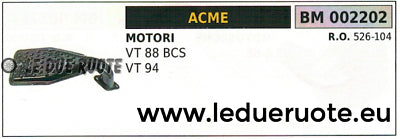 526104 MARMITTA SILENZIATORE ACME MOTORE VT88BCS VT94 VT 88 94 BCS scarico