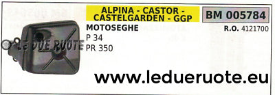 4121700 MARMITTA scarico silenziatore MOTOSEGA ALPINA CASTOR P34 PR350