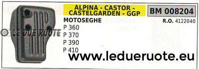 4122040 MARMITTA SCARICO SILENZIATORE MOTOSEGA ALPINA CASTOR 360 370 390 410