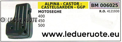 4121930 MARMITTA scarico silenziatore MOTOSEGA ALPINA CASTOR 400 450 500