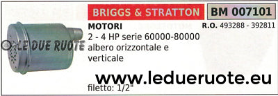 493288 MARMITTA SCARICO SILENZIATORE MOTORE BRIGGS & STRATTON 6000-8000 2 4 HP