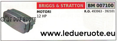 493963 392101 MARMITTA SCARICO SILENZIATORE MOTORE BRIGGS & STRATTON 12 HP