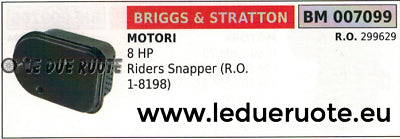 299629 MARMITTA SCARICO SILENZIATORE MOTORE BRIGGS & STRATTON 8HP TRATTORINO