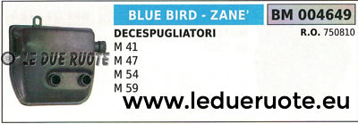 750810 MARMITTA SCARICO SILENZIATOR DECESPUGLIATORE BLUE BIRD ZANE M 41 47 54 59
