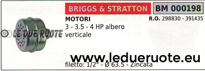 298830 391435 MARMITTA SCARICO SILENZIATORE MOTORE BRIGGS & STRATTON 3 3.5 4 HP