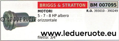 390249 393010 MARMITTA SCARICO SILENZIATORE MOTORE BRIGGS & STRATTON 5 7 8 HP CV