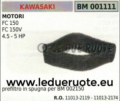 110132119 SPUGNA FILTRO ARIA MOTORE KAWASAKI FC150 FC150C FC 150 4.5 5 102x65x56
